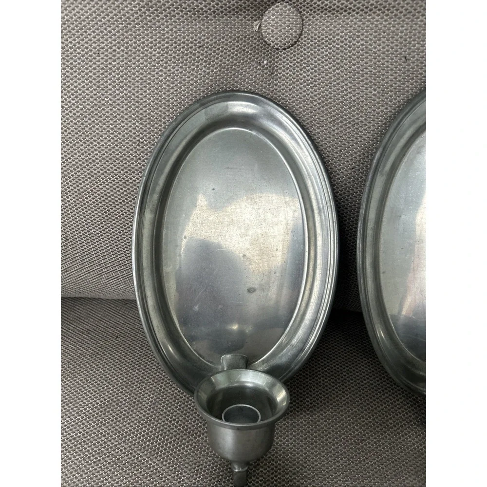 Pair (2) Woodbury Pewter 9